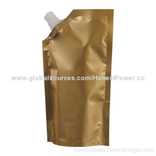 Water Spout Pouches, Food-grade Material, Gravure Printing, Customized Sizes Accepted